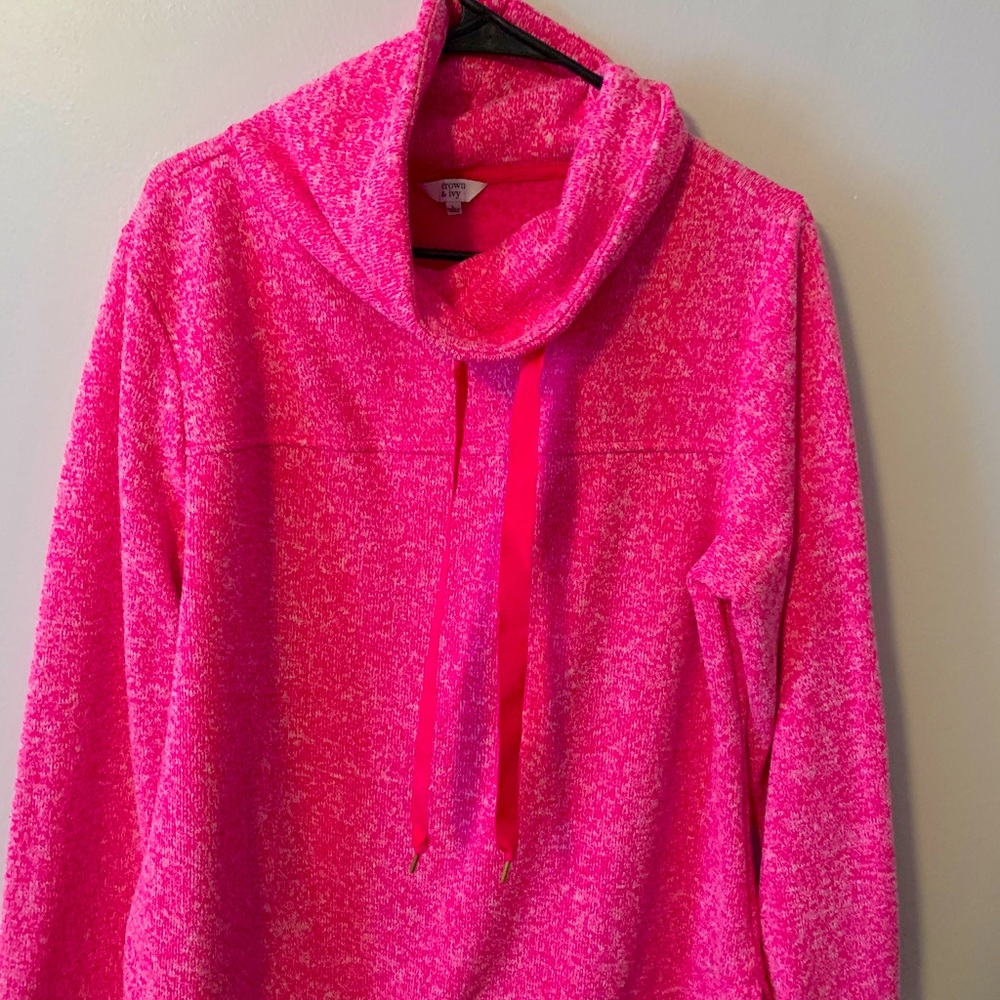 Pink Cowl neck pull over